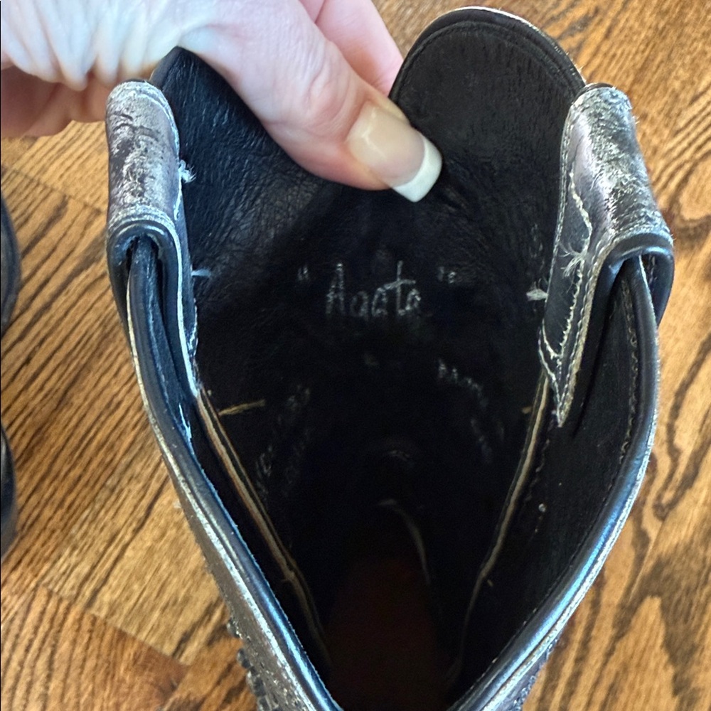 Lucchese Diva Agata Limited Edition, Rare black studded/metallic boots size 8B - Picture 7 of 12